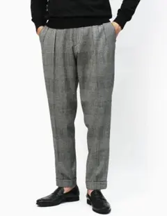 【美品】BERWICH SCOTCH ツータック ストレッチ スラックス 48