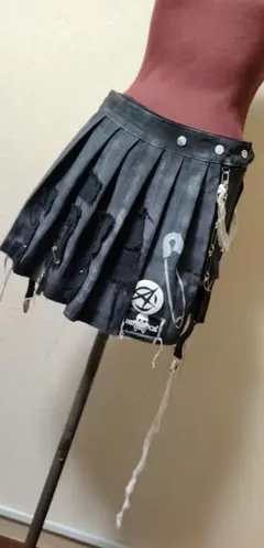 HIDEROCK Design アナーキー プリーツミニスカート　ケラショップのサムネイル