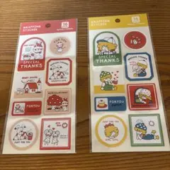 シモジマファンシー　感謝メッセージシール 16枚セット LAULEA