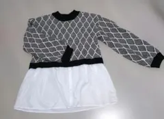 ニット・シャツコンビ 長袖トップス