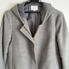【グローブ】 grove ロングコートフード付きグ レーL