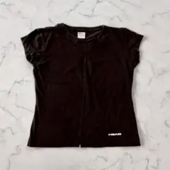HEAD ヘッド スポーツ ストレッチ ロゴ 半袖 テニス Tシャツ M 黒のサムネイル