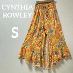 美品⭐️CYNTHIA ROWLEY 【S】 フラワープリント フレアスカート