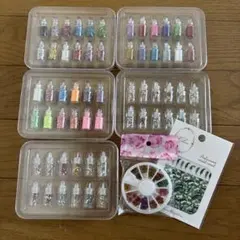 ネイルパーツ ラメ・ホログラム・ストーン詰め合わせ