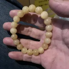 一点物 天然ハニーカラーアゲート ストレートカットブレスレット 