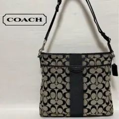 COACH コーチ ショルダーバッグ クロスボディ 2WAY シグネチャー 黒系