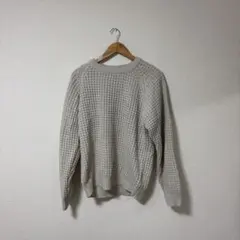 Adoon plain ラウンドネックニットライトグレーのサムネイル