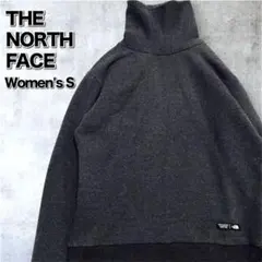 ノースフェイス ハイネック スウェット トレーナー グレー 韓国限定 刺繍ロゴ