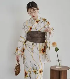 Eaphi botanical motif yukata 浴衣 新品 タグ付き - メルカリ