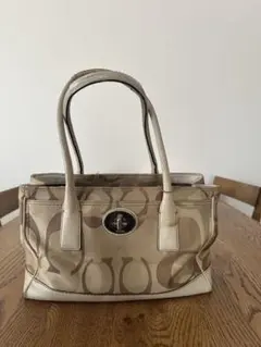COACH コーチ シグネチャー トートバッグ ベージュ
