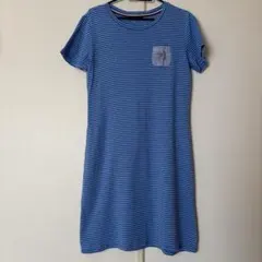 Tommy Hilfiger ワンピース コットン ボーダー柄 ブルー