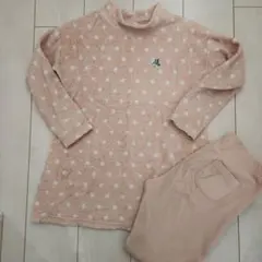 ミッキー 水玉柄 フリースパジャマ140ユニクロ