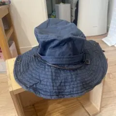 ネイビー サファリハット コットン製