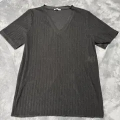 ZARA 黒 Vネック Tシャツ Mサイズ