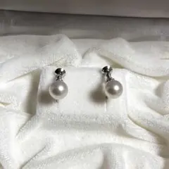 7mm あこや真珠　シルバーイヤリング　パール　silver アクセサリー
