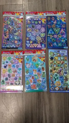 ポケモン　キラッとシール 6シートセット