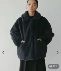 e/rm ファージャケット ダークブラウン M L アパートバイローリーズ e/rm ファージャケット ダークブラウン M L アパートバイローリーズ A