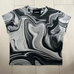 FEKETE マーブル柄 半袖Tシャツ