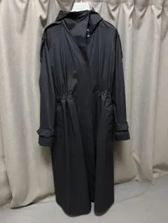 MONCLER ブラックナイロンコート
