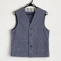 SCHOTT BROS. PERFEITO ストライプデニムベスト L ネイビー - メルカリ