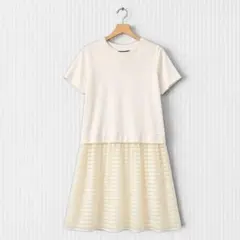 新品タグ付きchocol raffine robe 半袖ドッキングワンピースのサムネイル