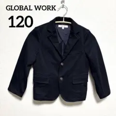 【美品】グローバルワーク キッズ ジャケット 120 ネイビー ドット