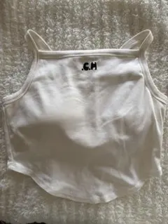 chicoホワイト クロスストラップキャミソール