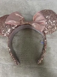 ミニーマウス風スパンコールカチューシャ