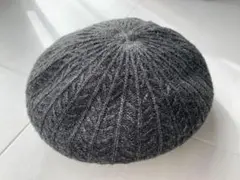 新品未使用　矢振り柄サーモベレー　アクリルウール　チャコールグレー