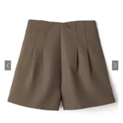 GRL ハイウエストタックショートパンツ at1647 モカ M