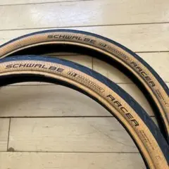 【ブロンプトン】中古タイヤ 2本セット　シュワルベ　マラソンレーサー　タンカラーのサムネイル