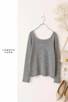 LOWRYS FARM ボーダーカットソー Uネック 長袖 ローリーズファームのサムネイル