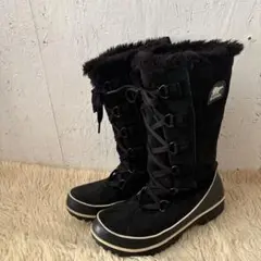 SOREL ソレル　ブラック スノーブーツ　冬　あったか