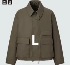 UNIQLO ユーティリティショートブルゾン　オリーブ L