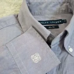 ラルフローレン ボタンダウンシャツ 薄紫 ラベンダー 綿100% スリムフィット