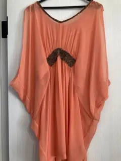 オレンジフレアドレス