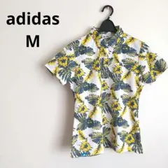 美品 adidas アディダス ポロシャツ　半袖　レディース　総柄　Mサイズのサムネイル