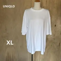 ユニクロ　ホワイト オーバーサイズ Tシャツ 半袖　エアリズム