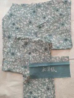 新品未使用 撫松庵 綿 裄63.5 身丈162 現行品 水色 金魚 浴衣のみ