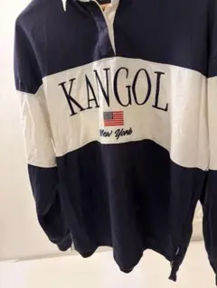 KANGOL New York ポロシャツ ネイビー ホワイトのサムネイル