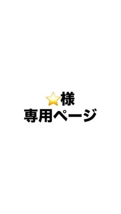 ⭐️様　専用ページ
