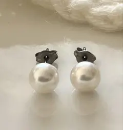 【新作】あこや真珠 7mm ピアス 本真珠 金属アレ対応 冬コーデ フォーマル◎