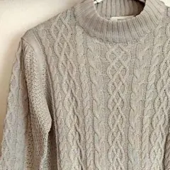 新品　レディース　セーター　ハイネック　ライトグレー　M