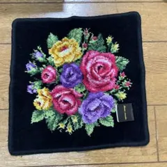 Bonne chenille ボンシェニール　タオルハンカチ バラ刺繍ハンカチ