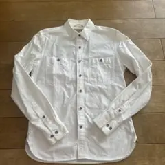 ホワイト コットン 長袖シャツ
