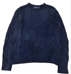 00s POLO Ralph Lauren ワンポイント ケーブルニット