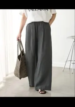 【新品タグ付き】ジャーナルスタンダードレリュームフレンチリネンワイドイージー