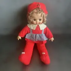 瞬間的お値下げ‼️蔵出し　ヴィンテージ　赤い服の可愛い人形