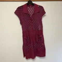 チュニック　ロングカーディガン　綿100%