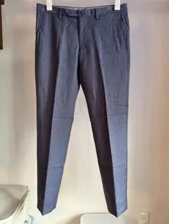 【美品】THE SUIT COMPANY 夏スラックス ネイビー色 size：Sのサムネイル